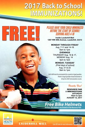Back to School Immunizations at Lauderhill Mall