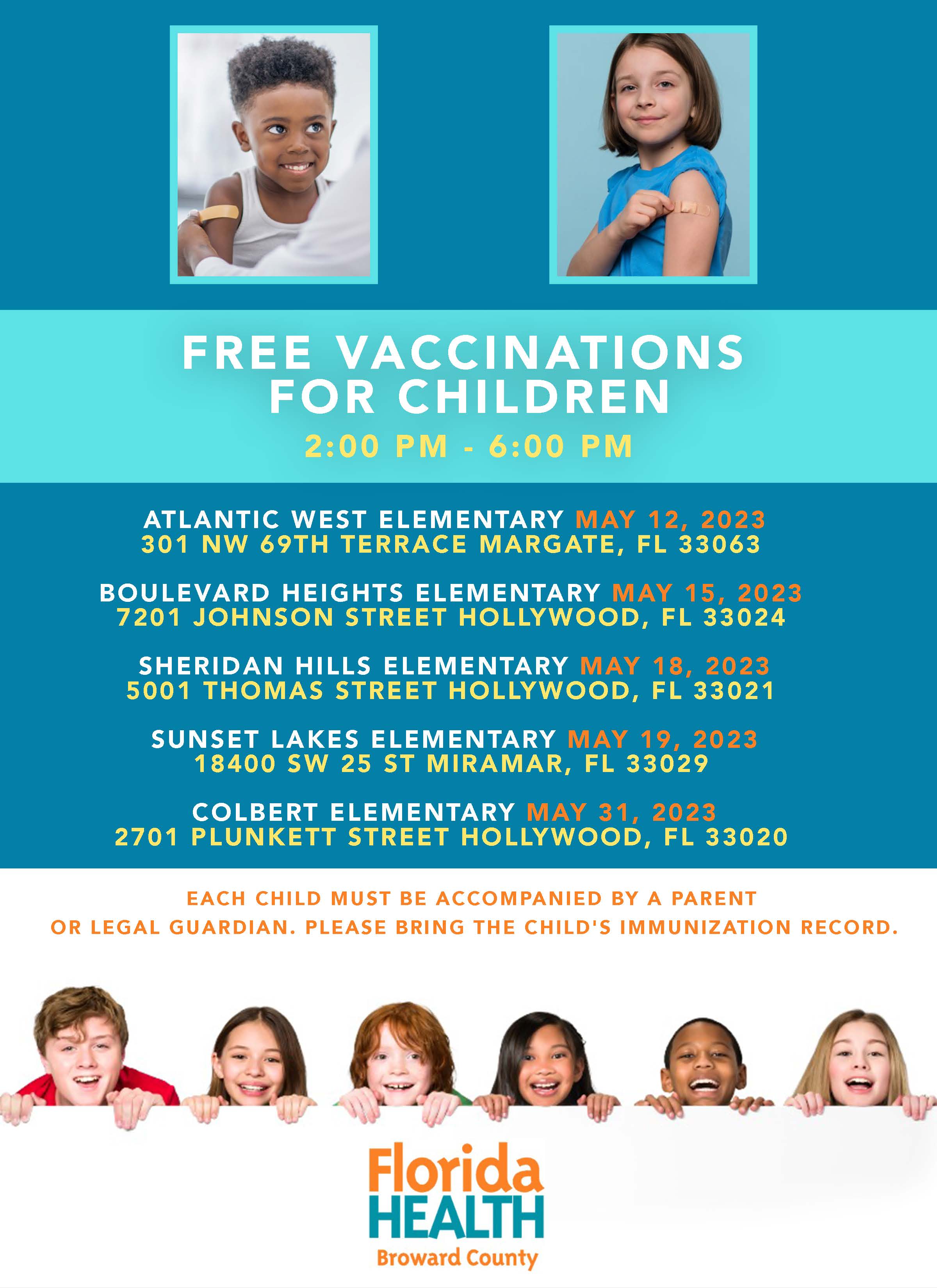 Free Vaccinations For Children - Colbert Elementary 